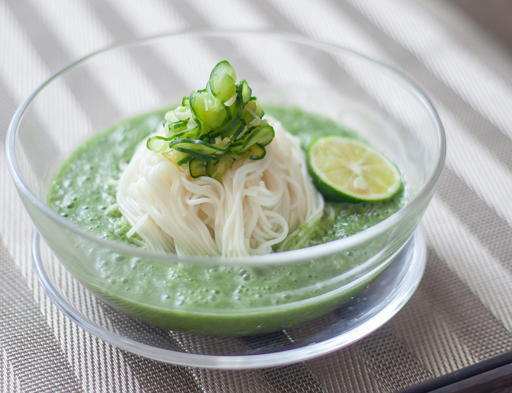 とろとろ抹茶そうめんレシピ